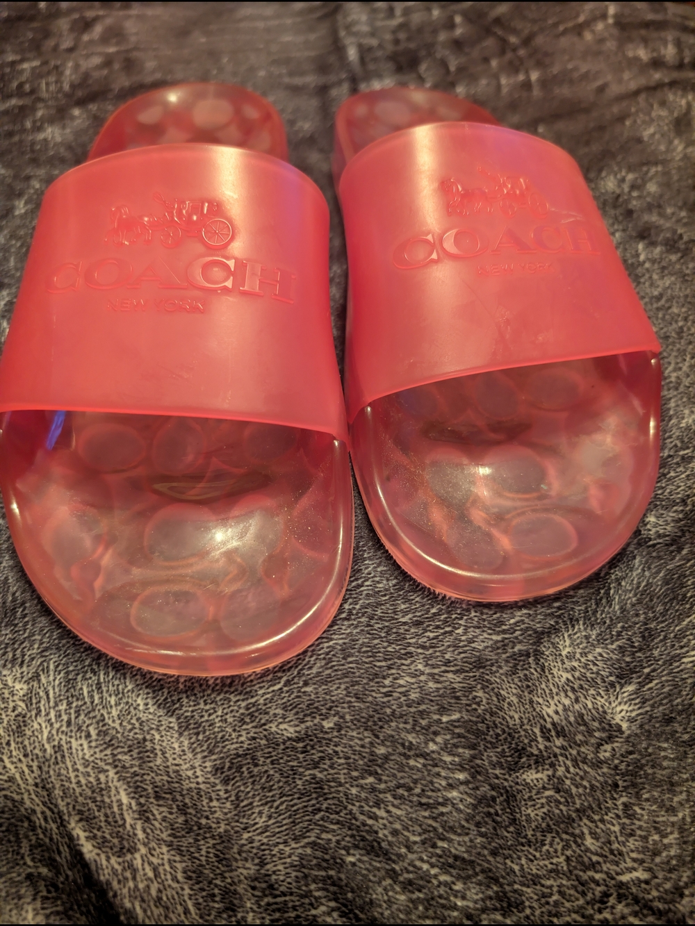 Coach Pink Jelly Slide Sandals - Picture 5 of 8